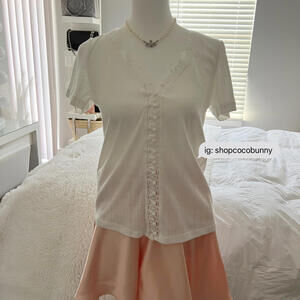 shop coco bunny exclusive lace trim top
